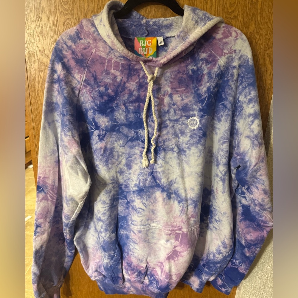Big Bud Press Purple and Blue Tie-Dye Hoodie